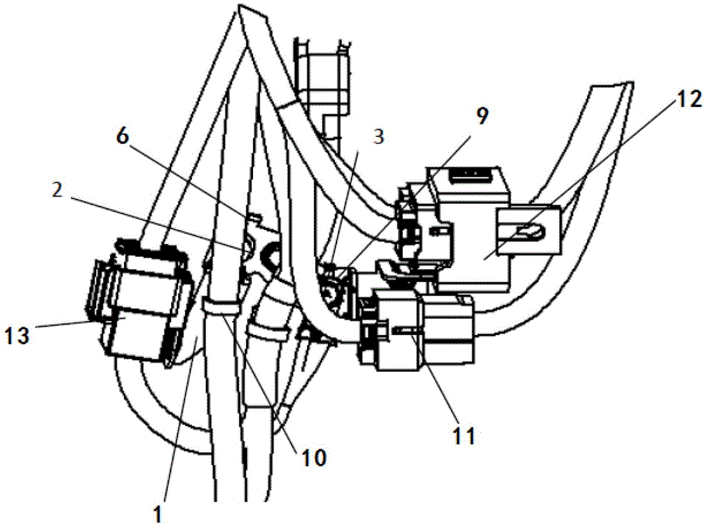 A wire harness fixing bracket