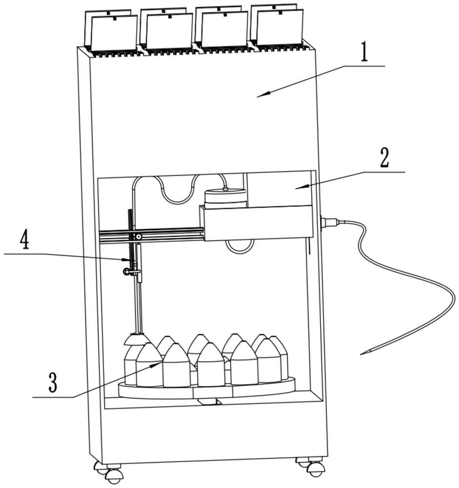 A mobile hospital bed cabinet with automatic dressing change for infusion