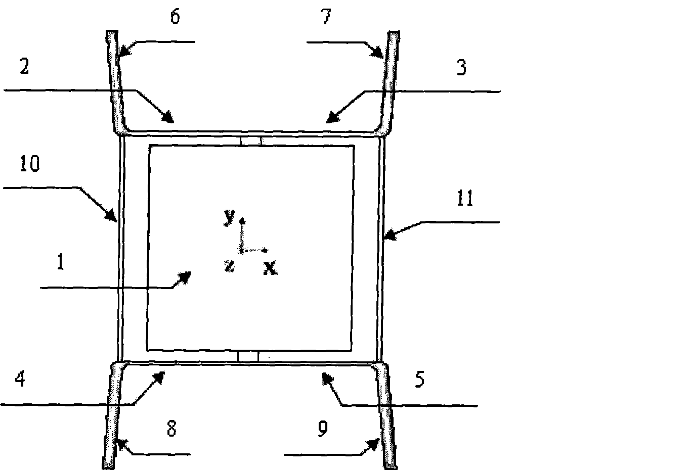 Direct frequency-output vibration gyroscope structure