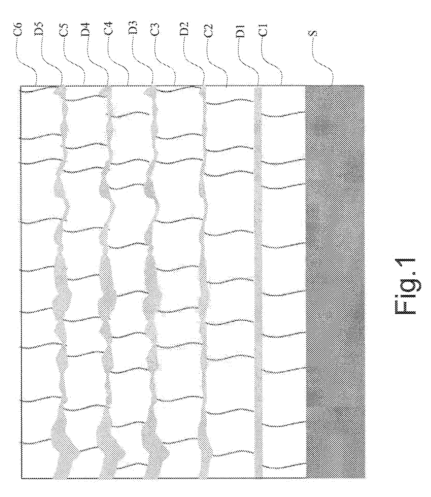 Seebeck/peltier thermoelectric conversion device employing a stack of alternated nanometric layers of conductive and dielectric material and fabrication process