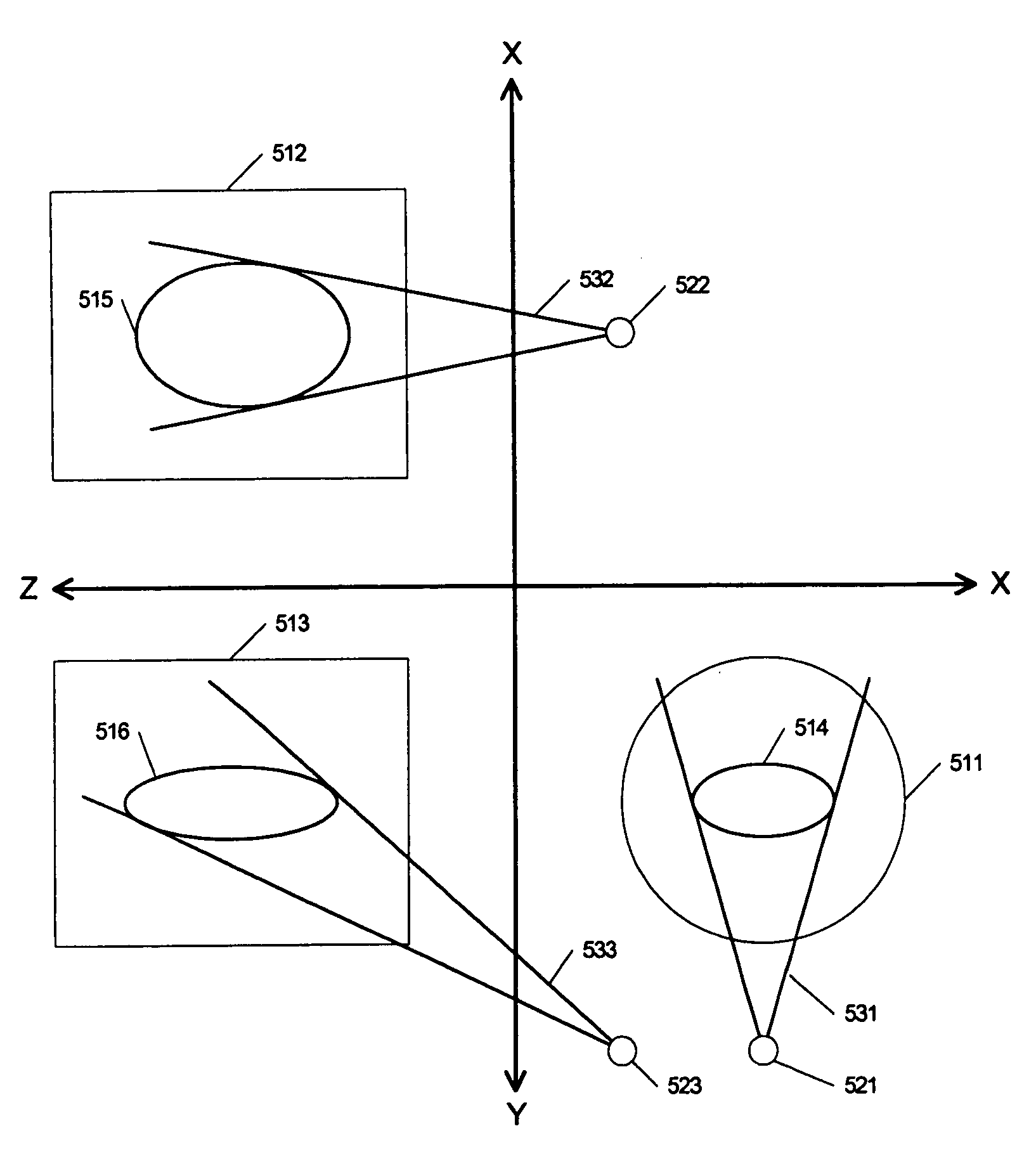 Three-dimensional image display device creating three-dimensional image directly from projection data