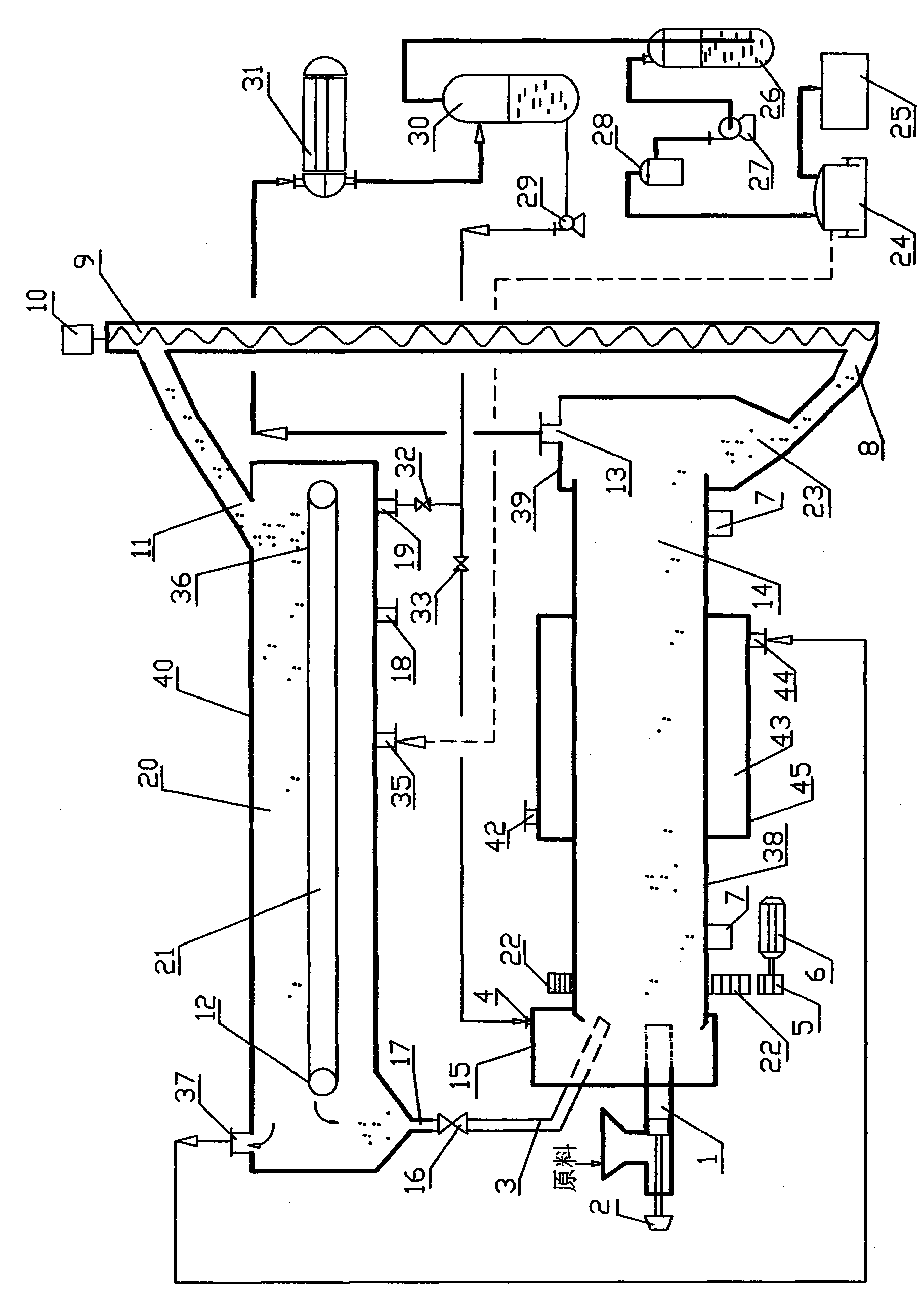 Device for production of fuel oil and fuel gas and/or flue gas power generation through household garbage