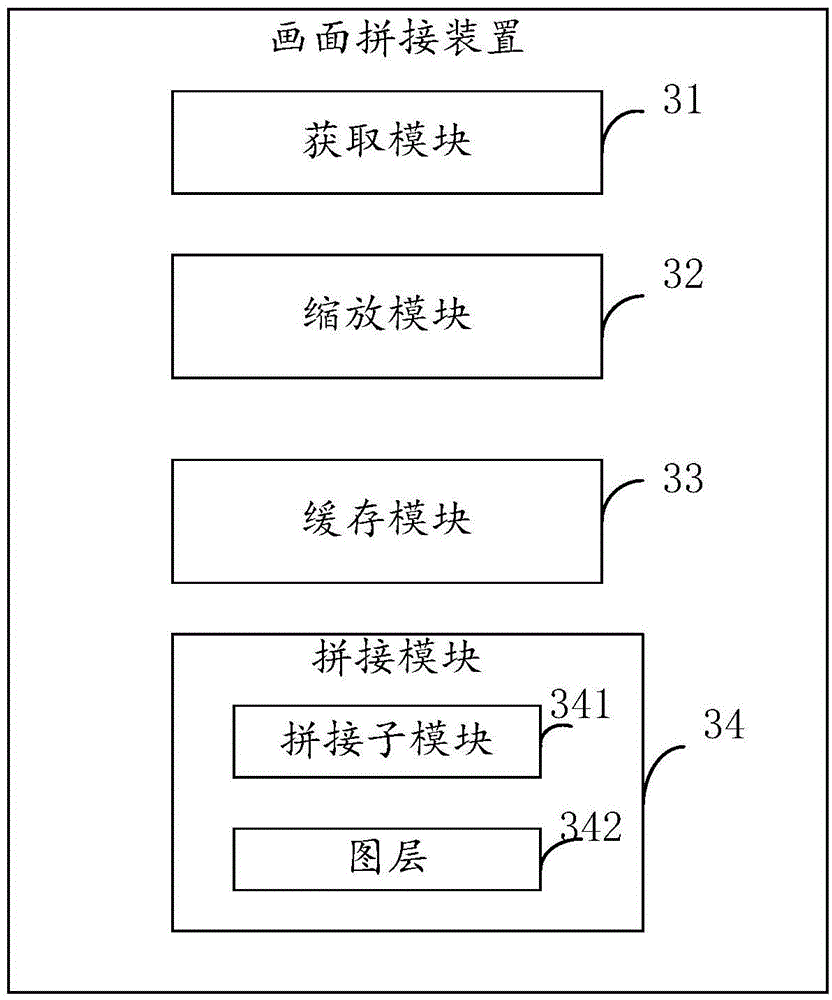 Frame splicing method and device