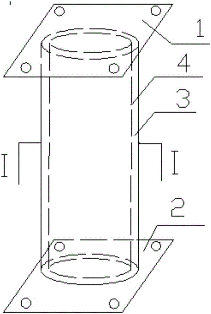 Viscous liquid damping torsion-resistant cylinder used in building structure