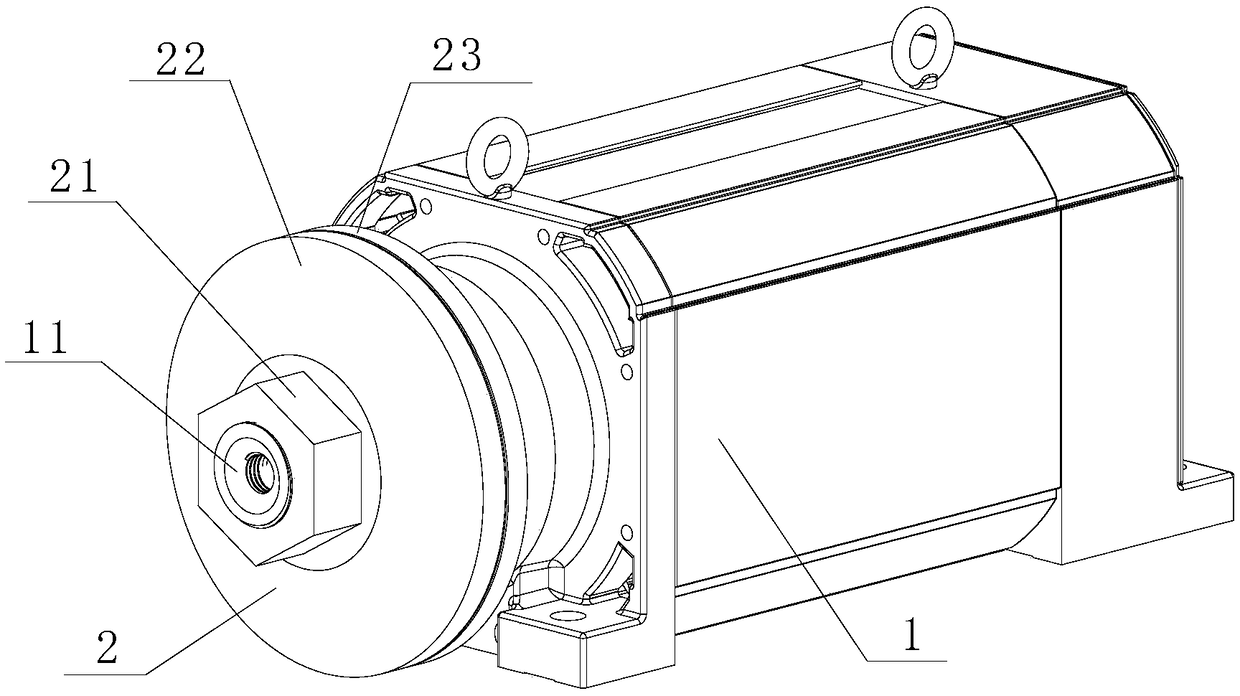 Cutting and milling dual-purpose permanent magnet servo motor