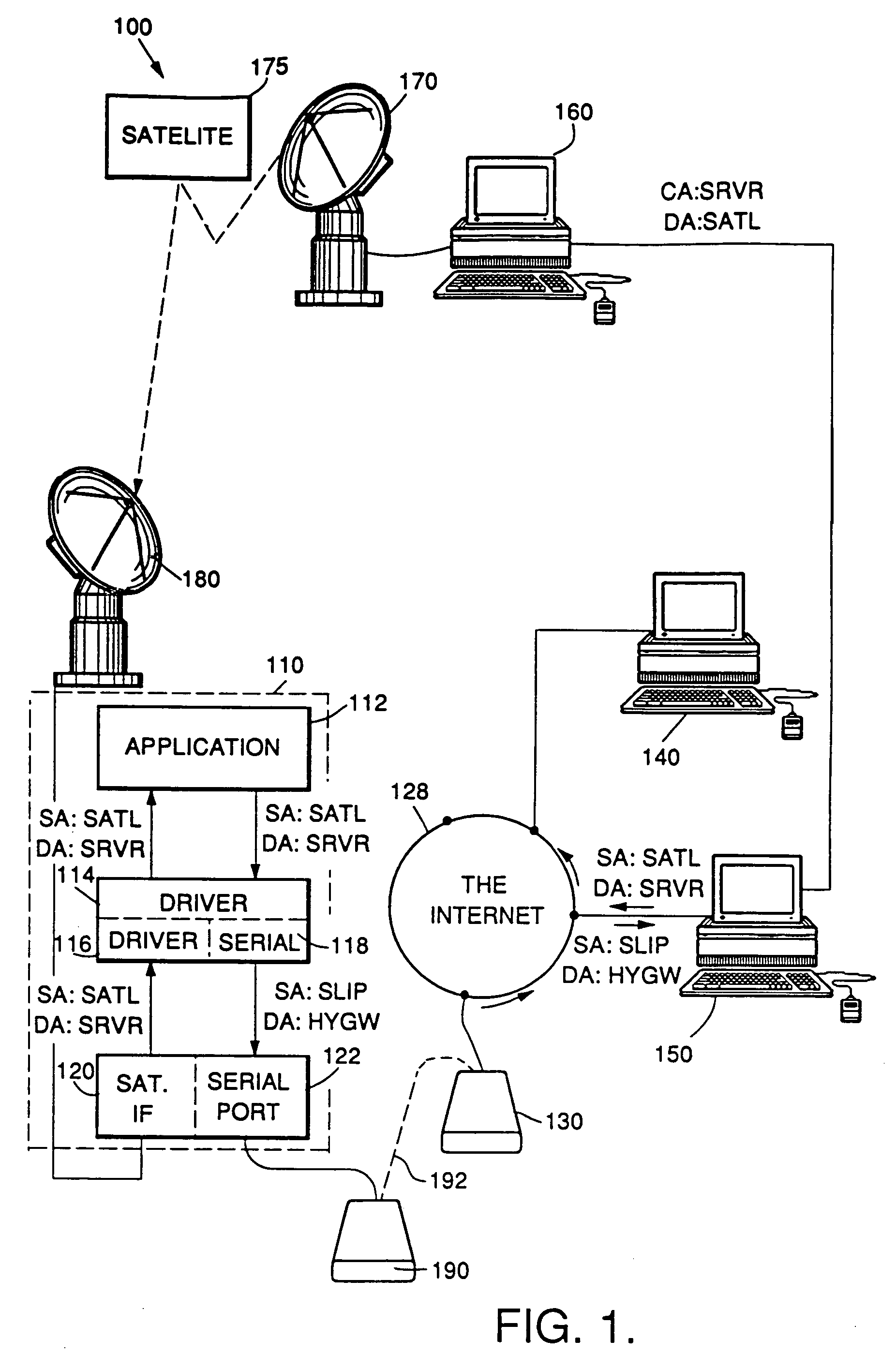 Network system with TCP/IP protocol spoofing