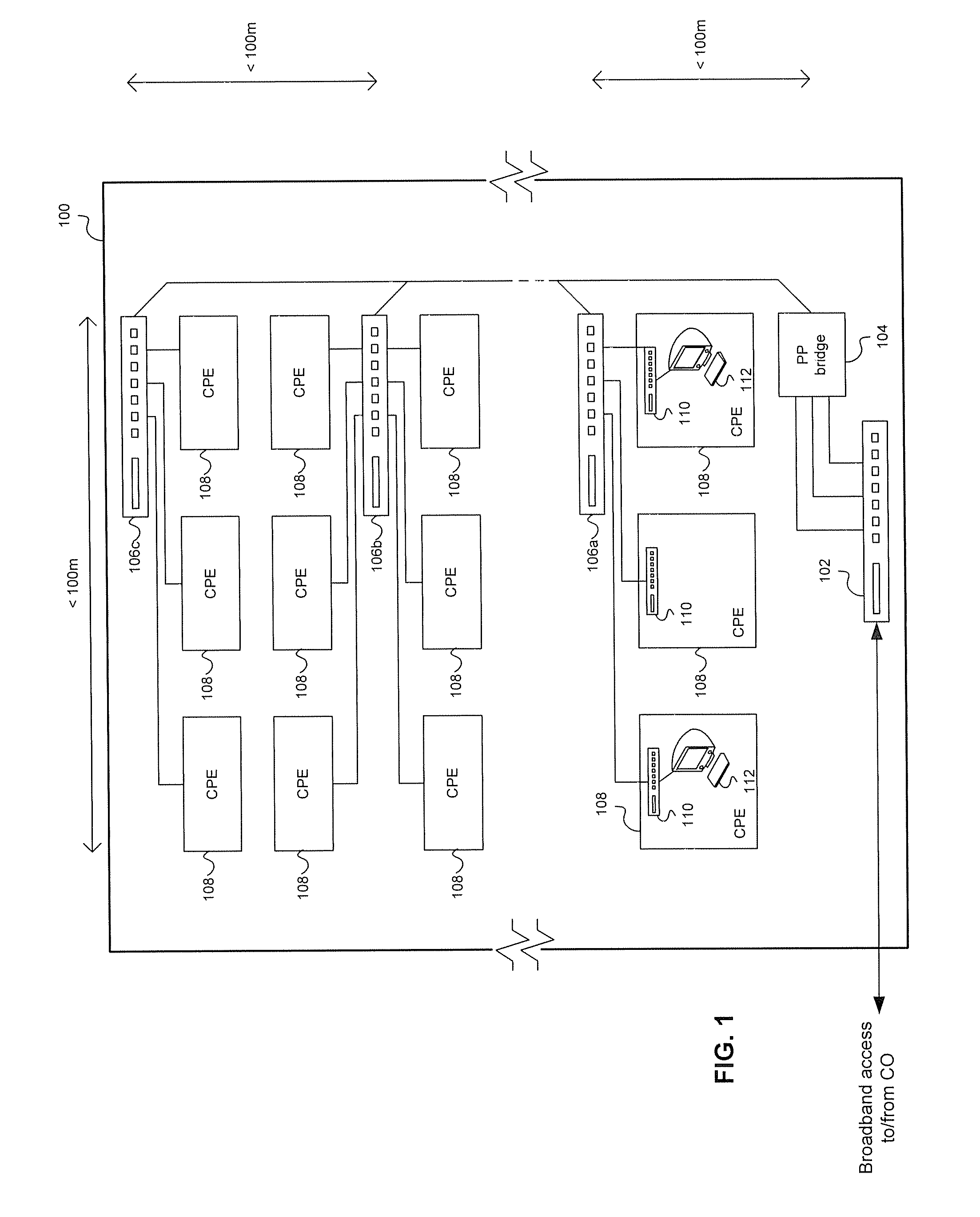 Method and system for an asymmetric PHY in extended range ethernet LANs