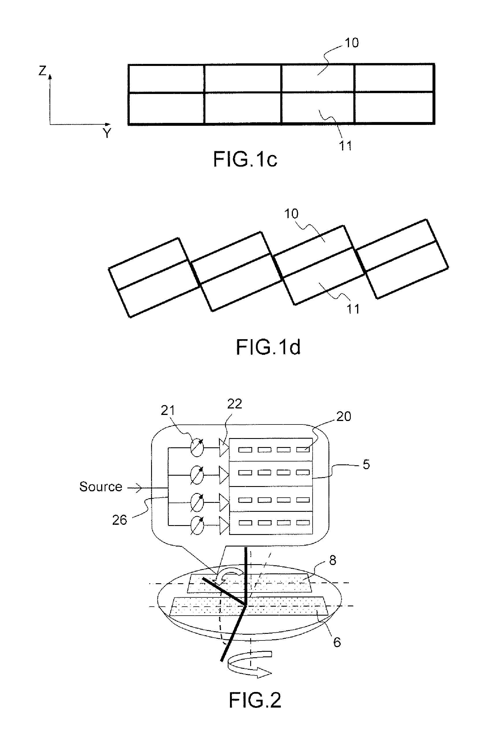 Flat scanning antenna for a terestrial mobile application, vehicle having such an antenna, and satellite telecommunication system comprising such a vehicle