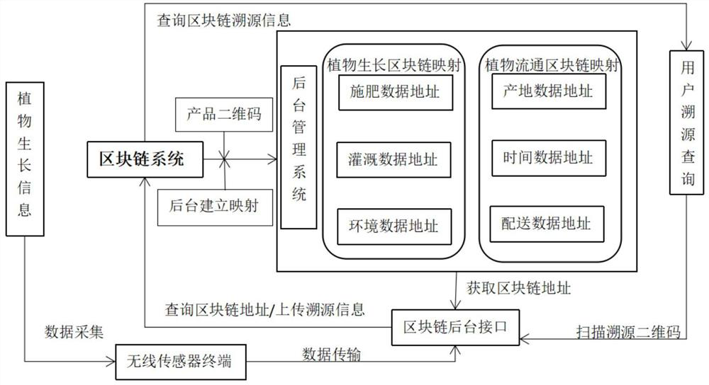 Garden plant growth information traceability method based on block chain