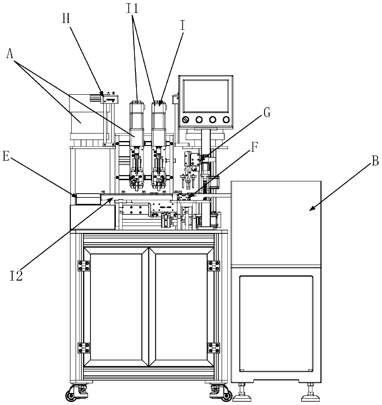 Automatic screw assembling equipment for copper bar production