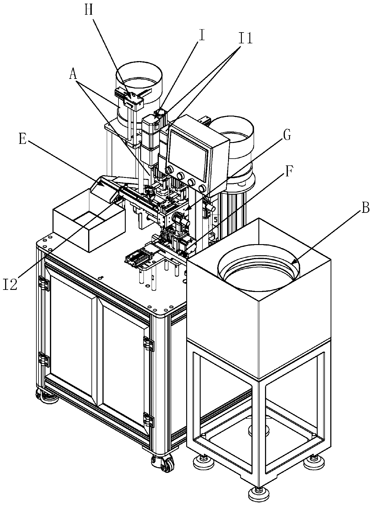 Automatic screw assembling equipment for copper bar production