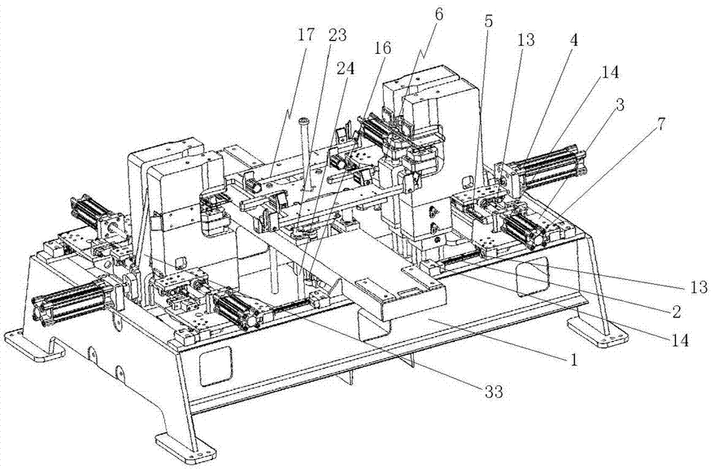 Rear box board riveting device of dishwasher box