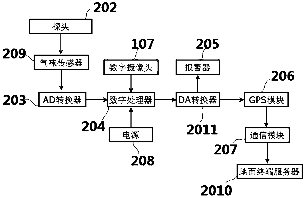 Mine gas detection safety helmet and detection method thereof