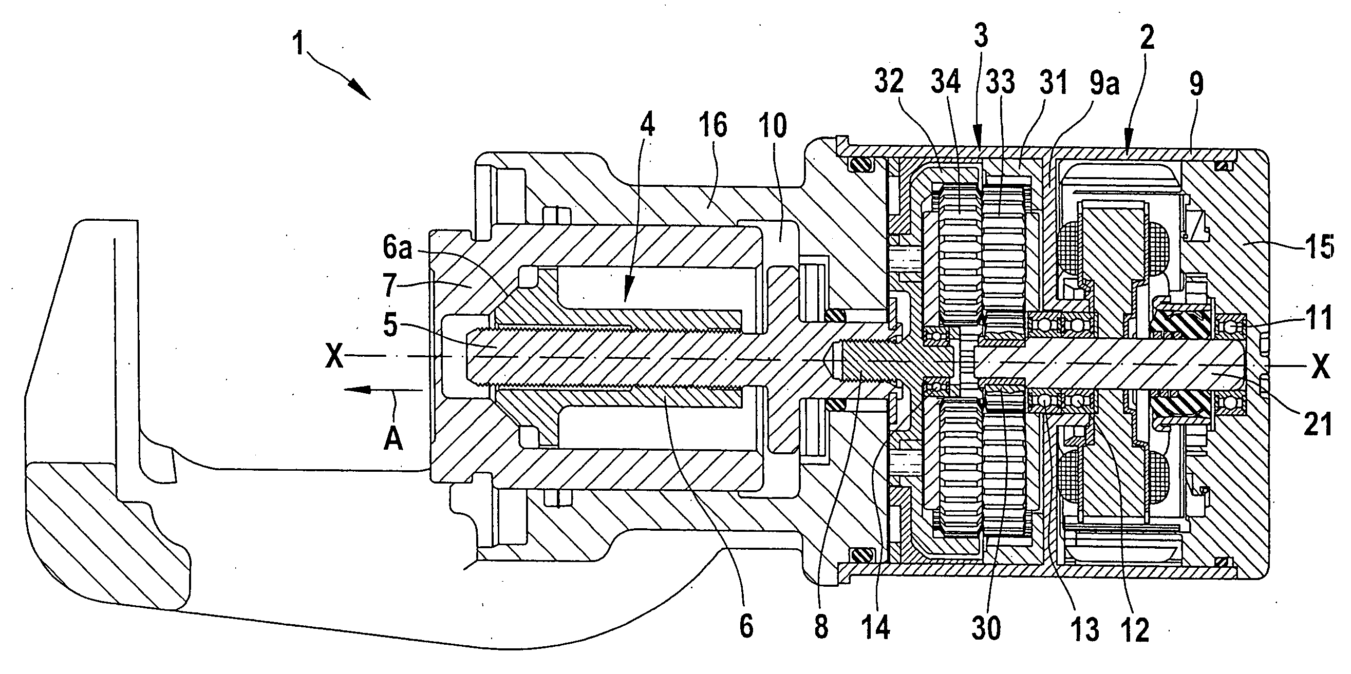 Combined service and parking brake apparatus and method for executing an emergency braking action