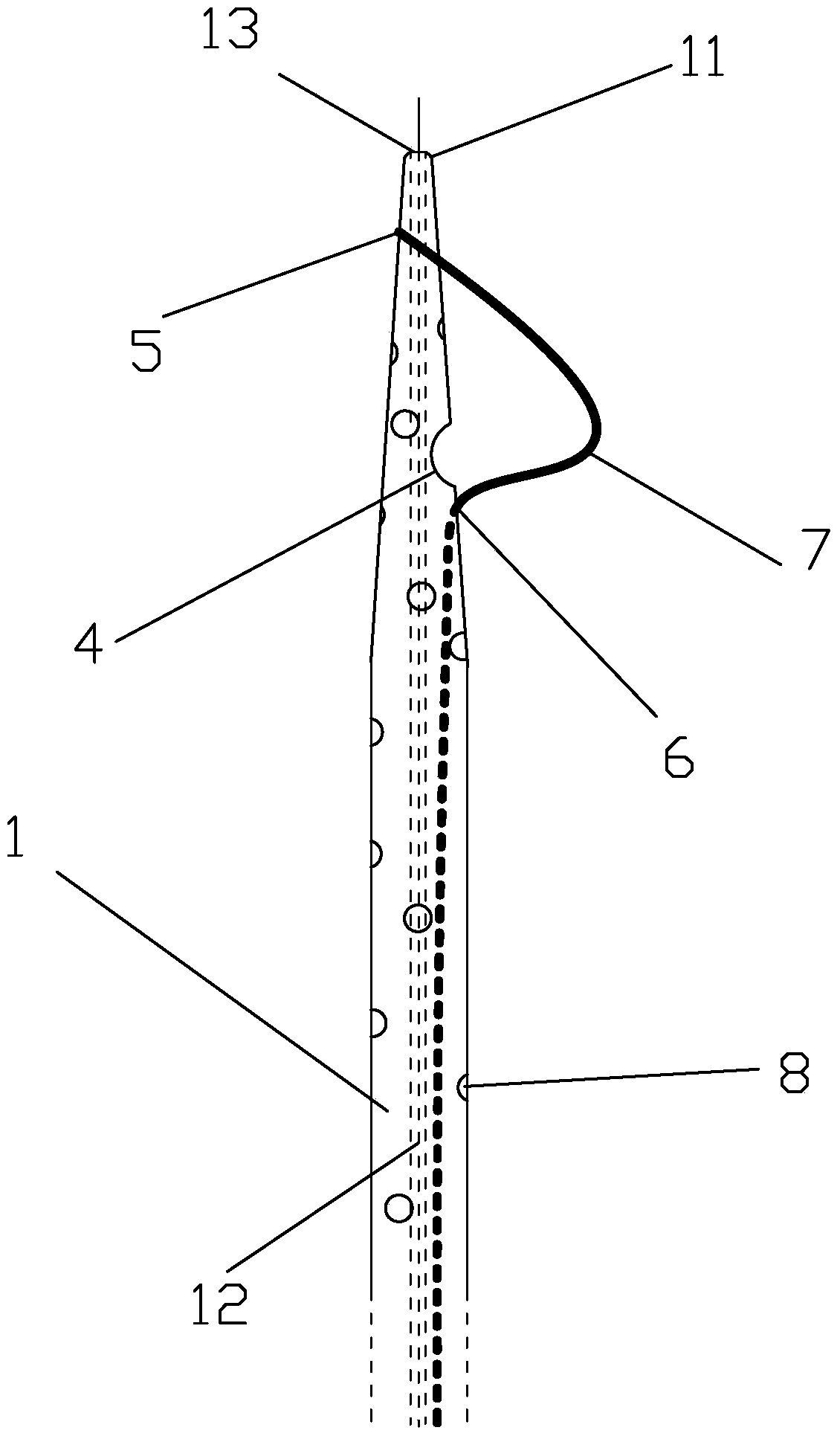 Loop external drainage tube for bile