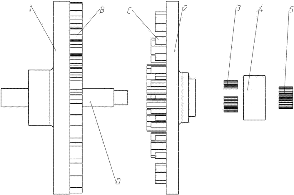 Multilevel radial flow type counterrotating turbine structure