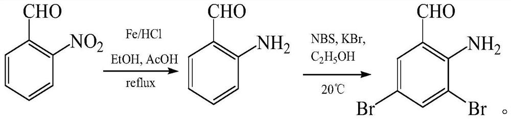 Production process of 2-amino-3,5-dibromobenzaldehyde