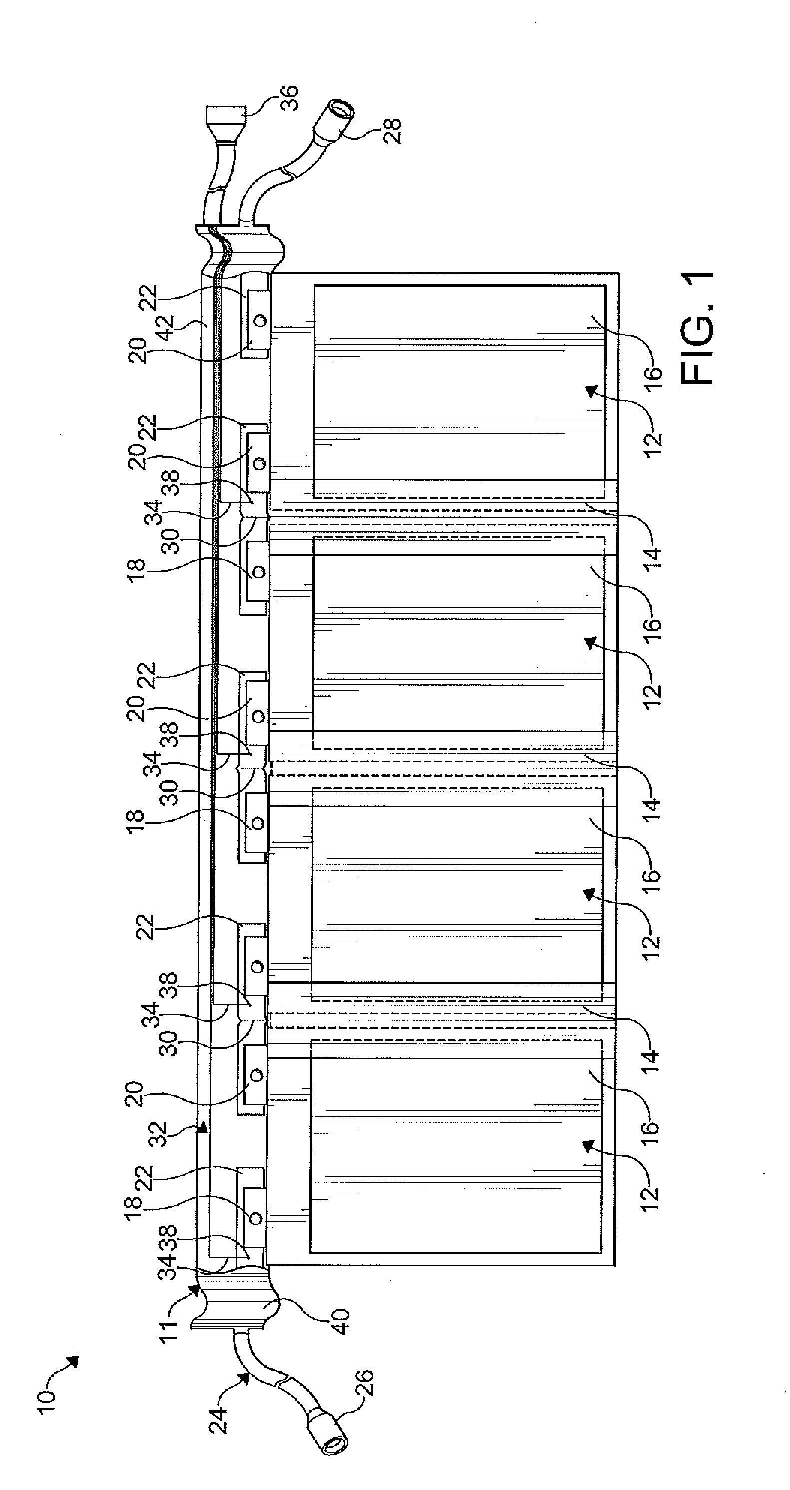 Battery module with a flexible bus