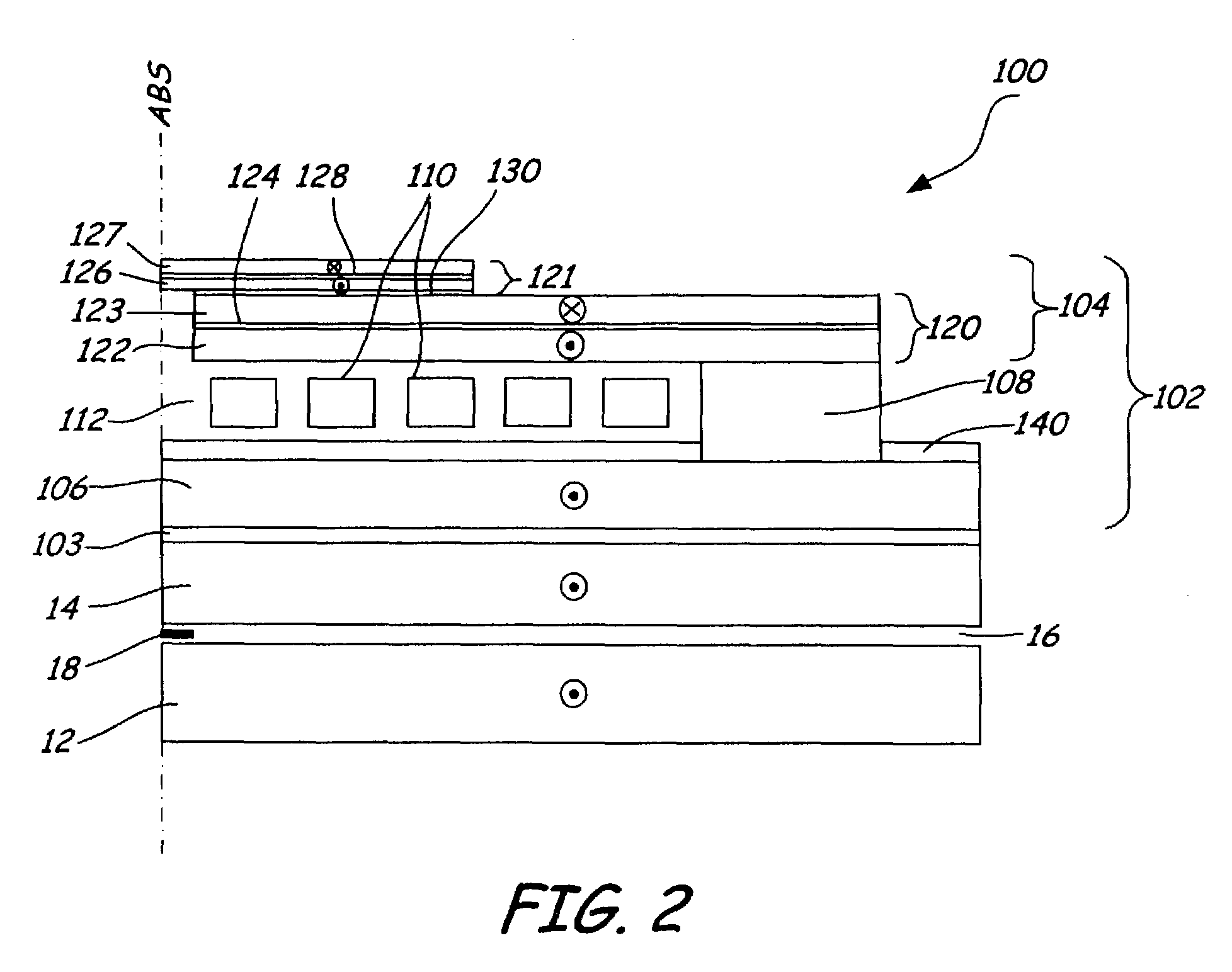 Magnetic head for perpendicular recording with suppressed side writing and erasing