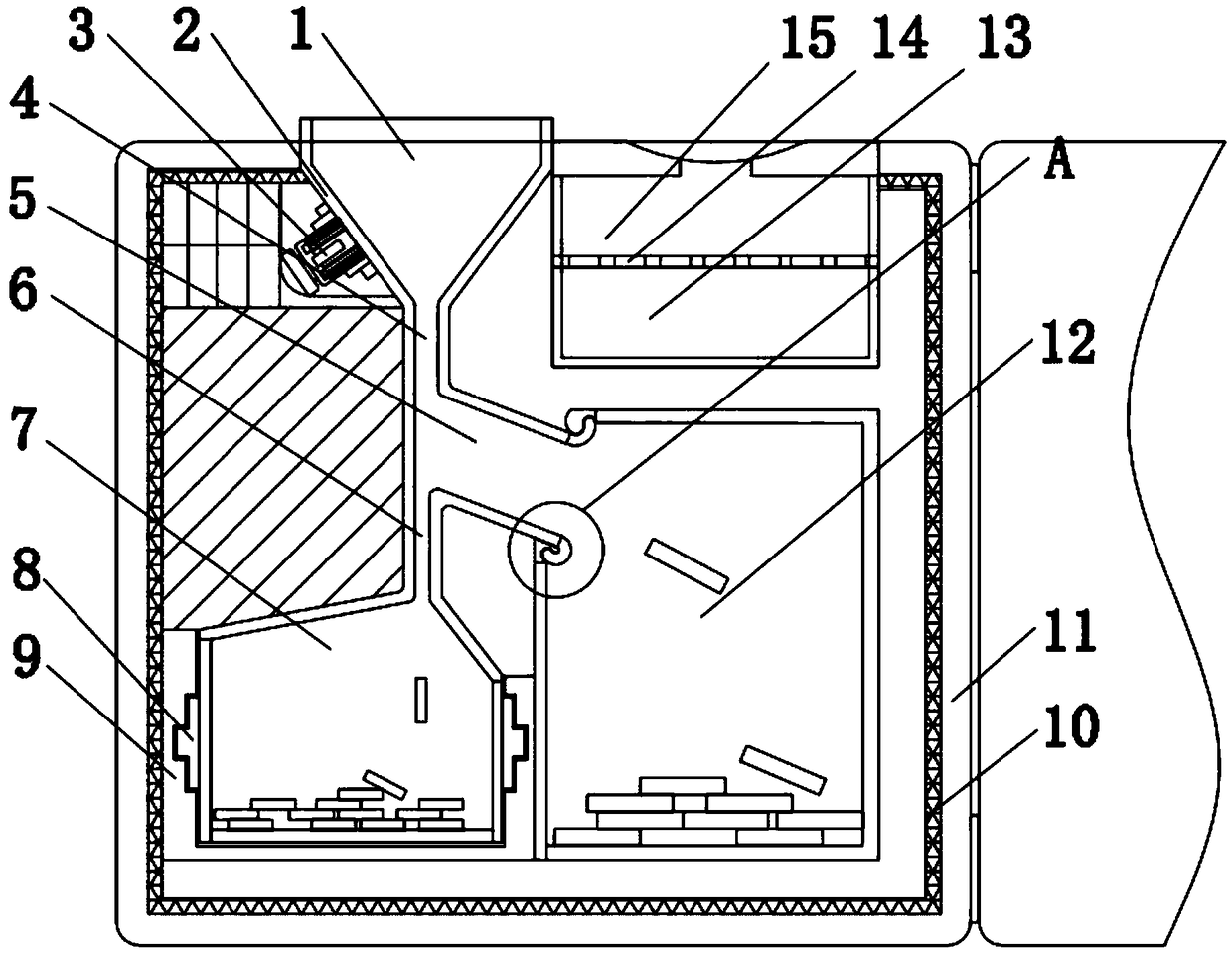 Bus coin sorting device