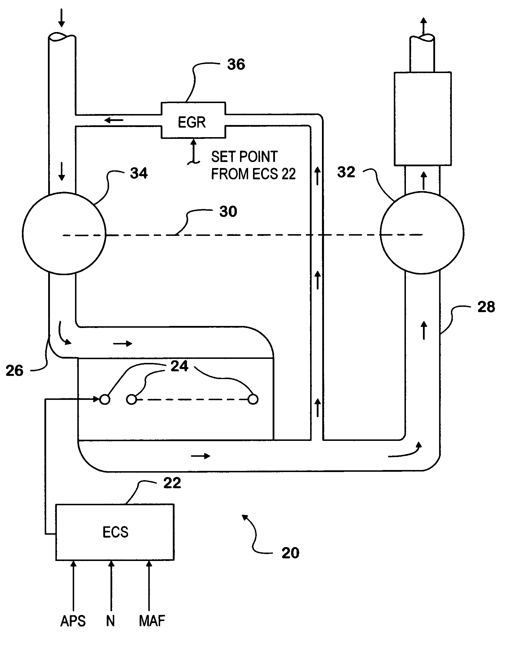 Controlling an engine operating parameter during transients in a control data input by selection of the time interval for calculating the derivative of the control data input