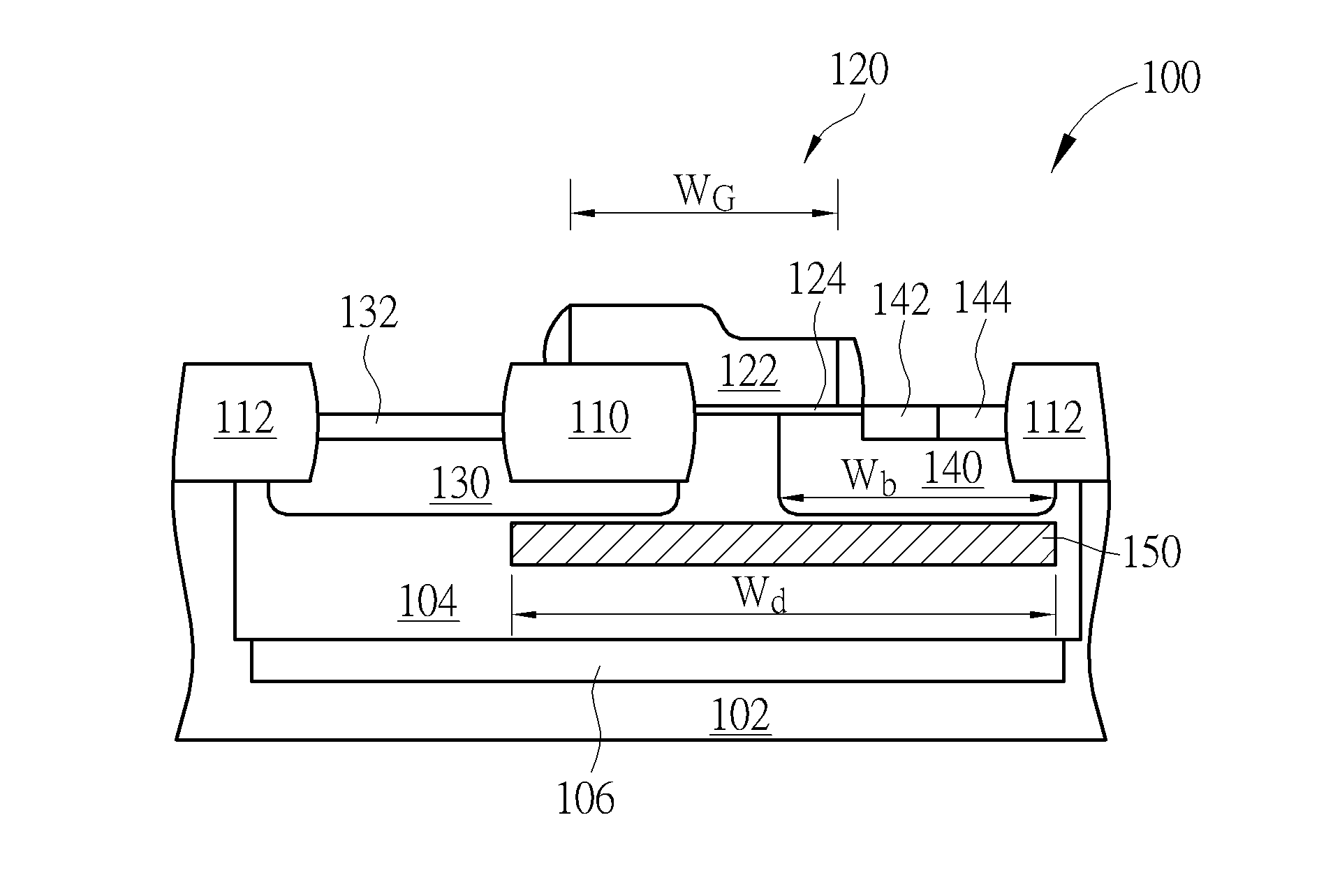 Lateral double-diffused metal-oxide-semiconudctor transistor device and layout pattern for ldmos transistor device