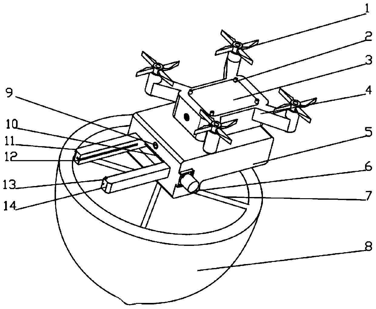 Flying walnut picking device