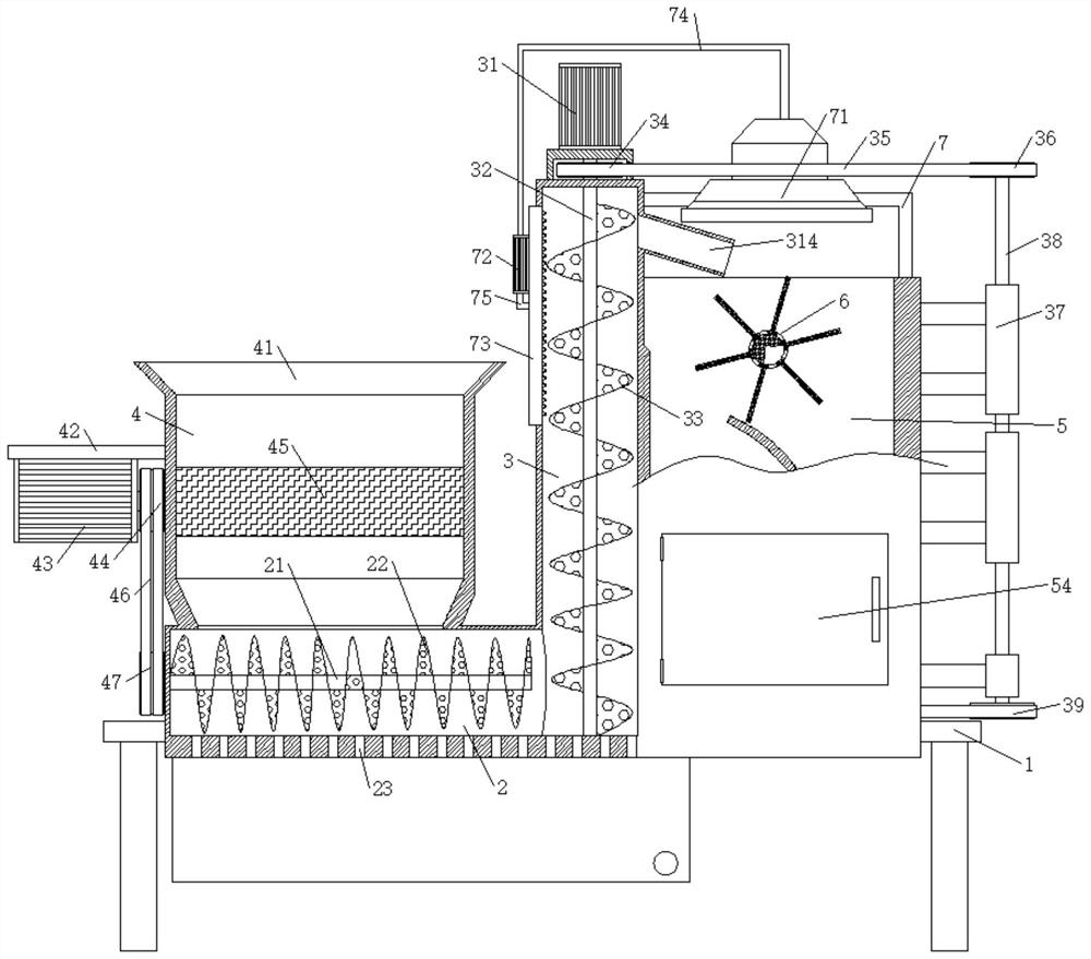 Garbage incineration device with pre-drying and metal waste removing functions