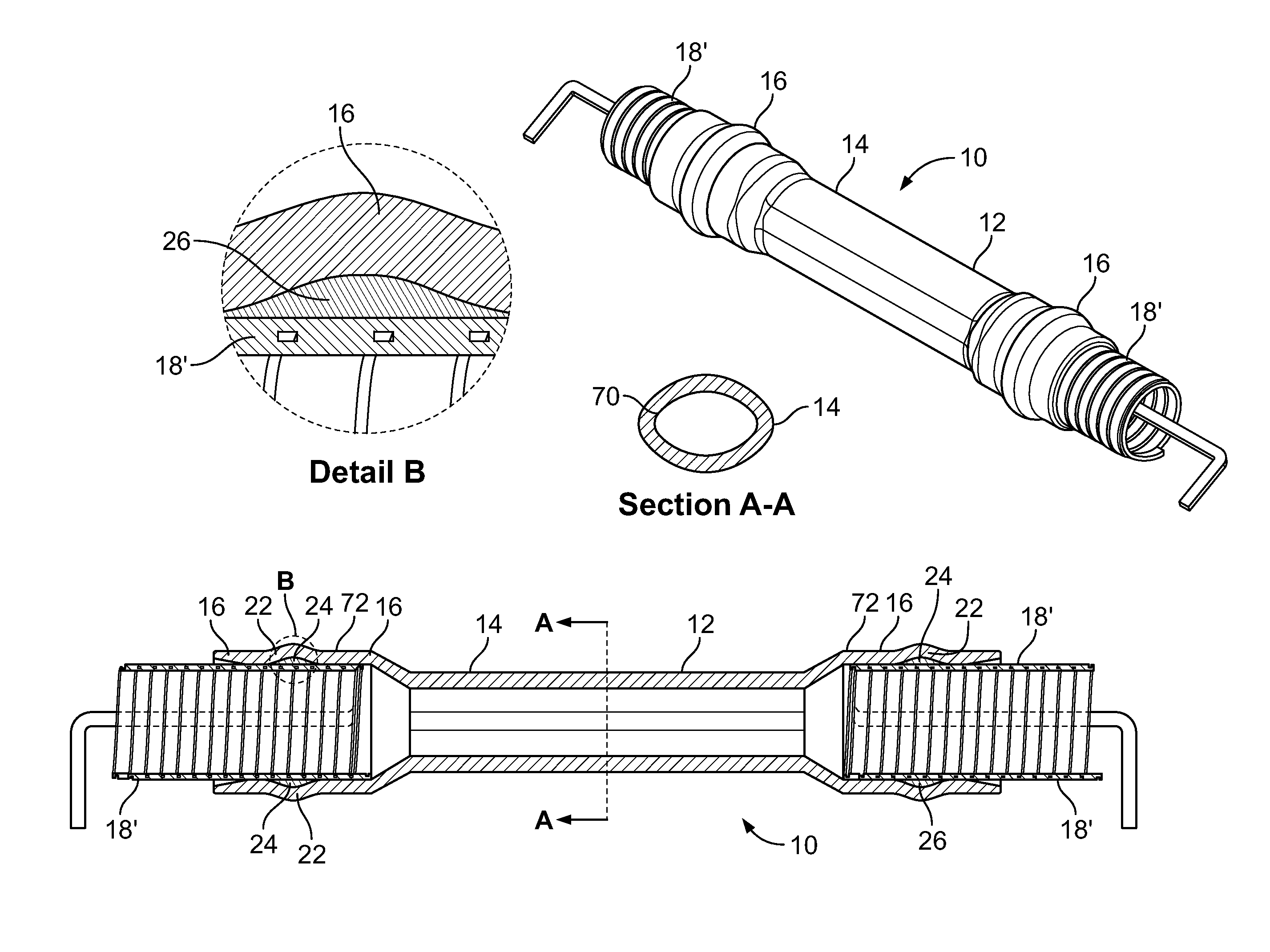 Cold shrinkable secondary splice