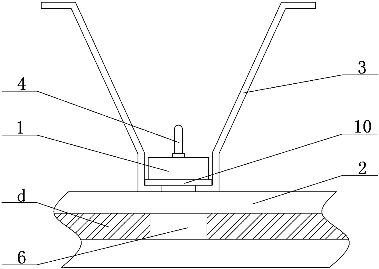 Fixing device for spraying clamp