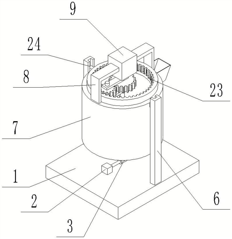 Stirring device for processing vermicelli raw materials