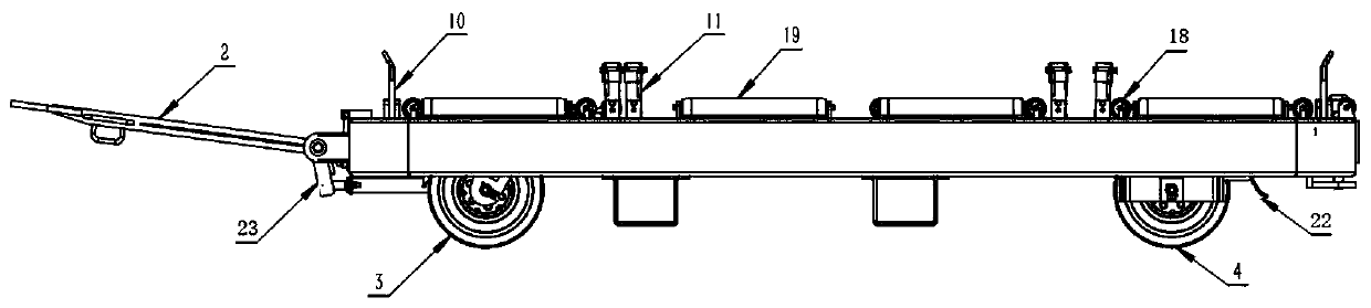 Universal trailer for container or pallet