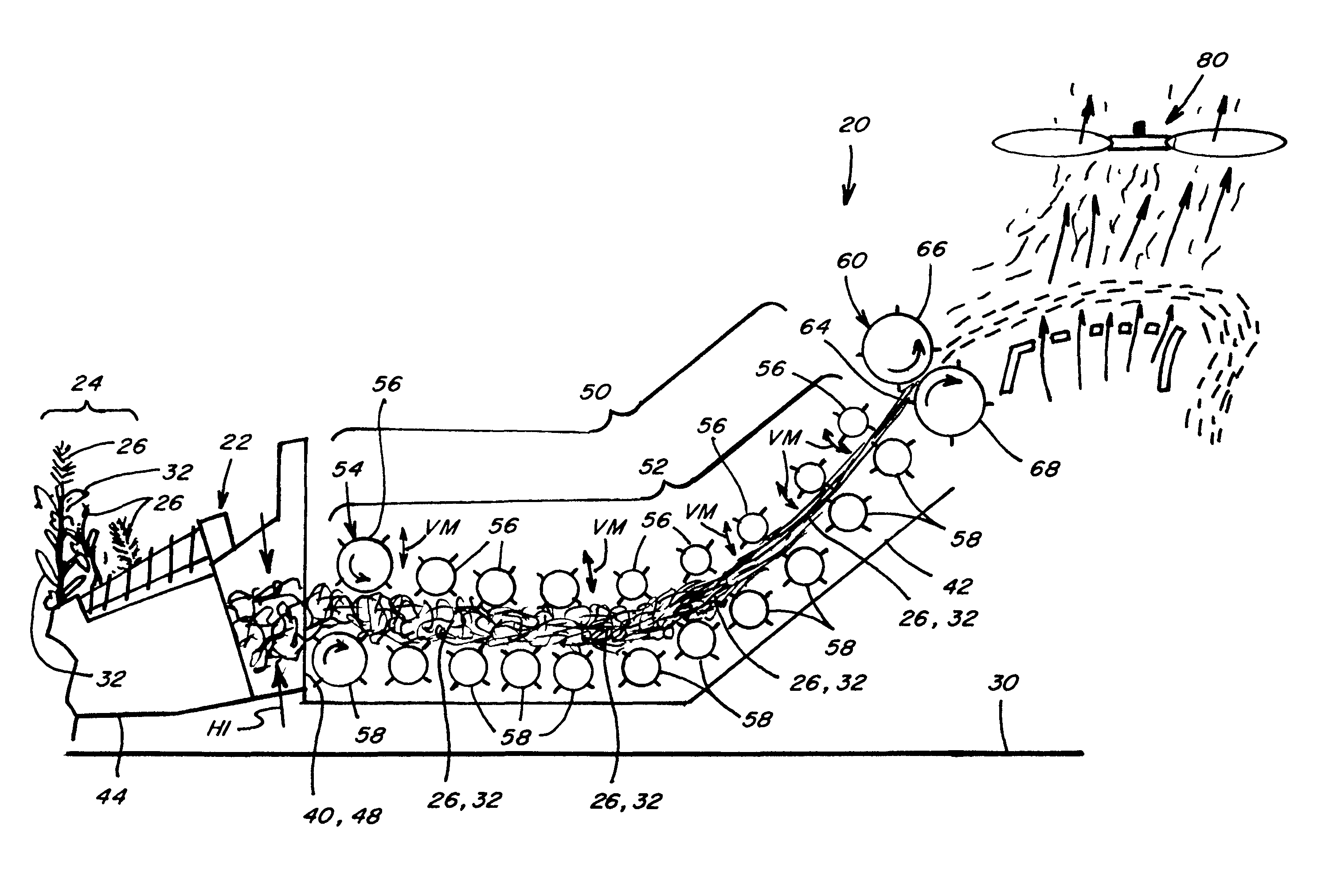 Row insensitive biomass harvesting and billeting system and method