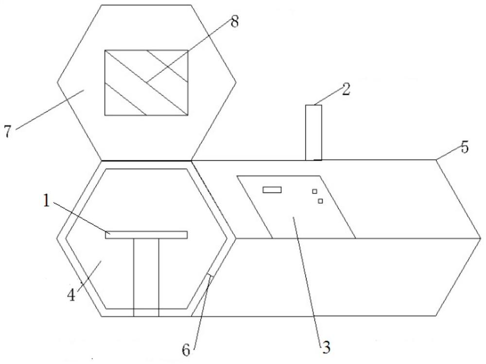 Microwave curing device for composite material and curing method thereof