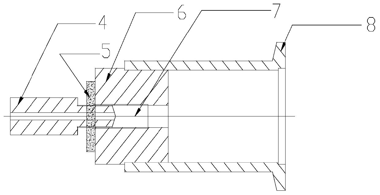 Silicon carbide composite material circular tube leakage rate performance detection method