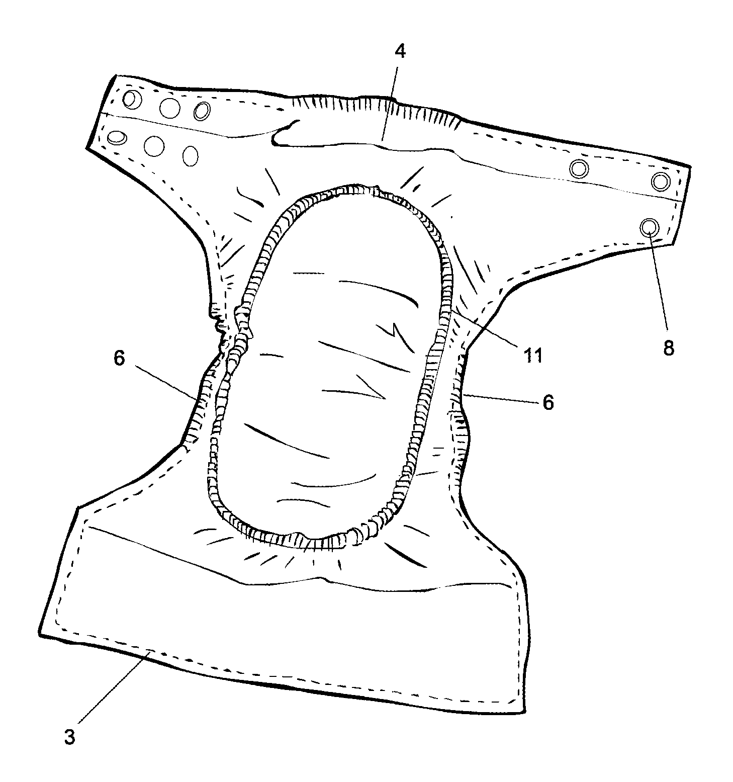 Circular Gusset in Reusable Cloth Diapers