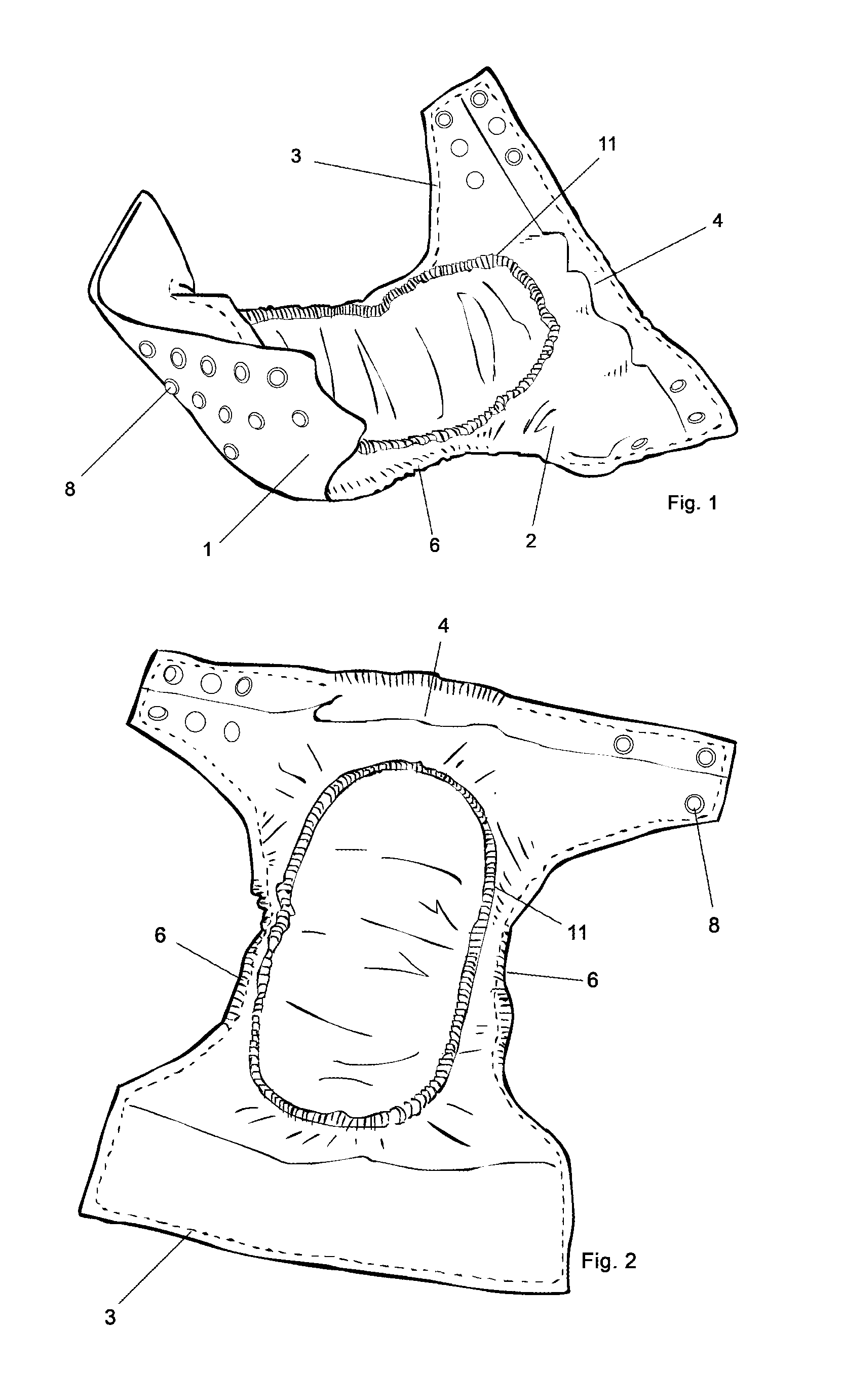 Circular Gusset in Reusable Cloth Diapers