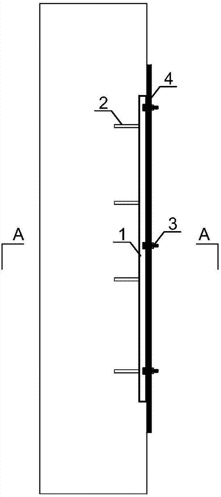 Pre-embedded type supporting base of cable bracket and mounting method for pre-embedded type supporting base