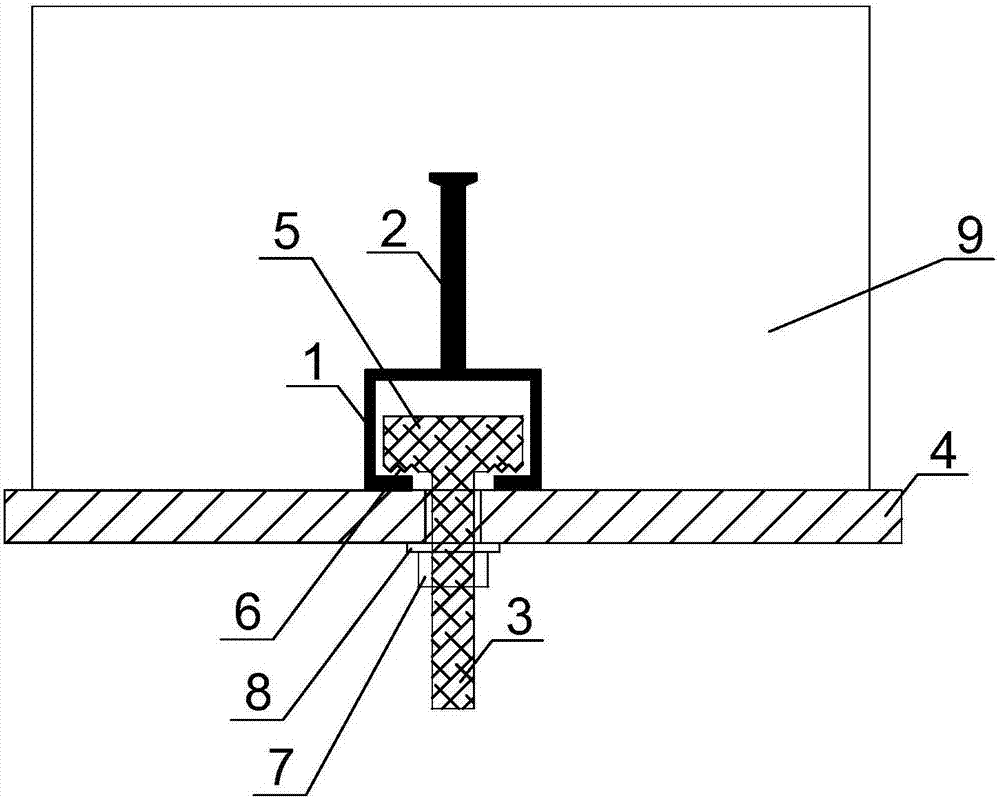 Pre-embedded type supporting base of cable bracket and mounting method for pre-embedded type supporting base