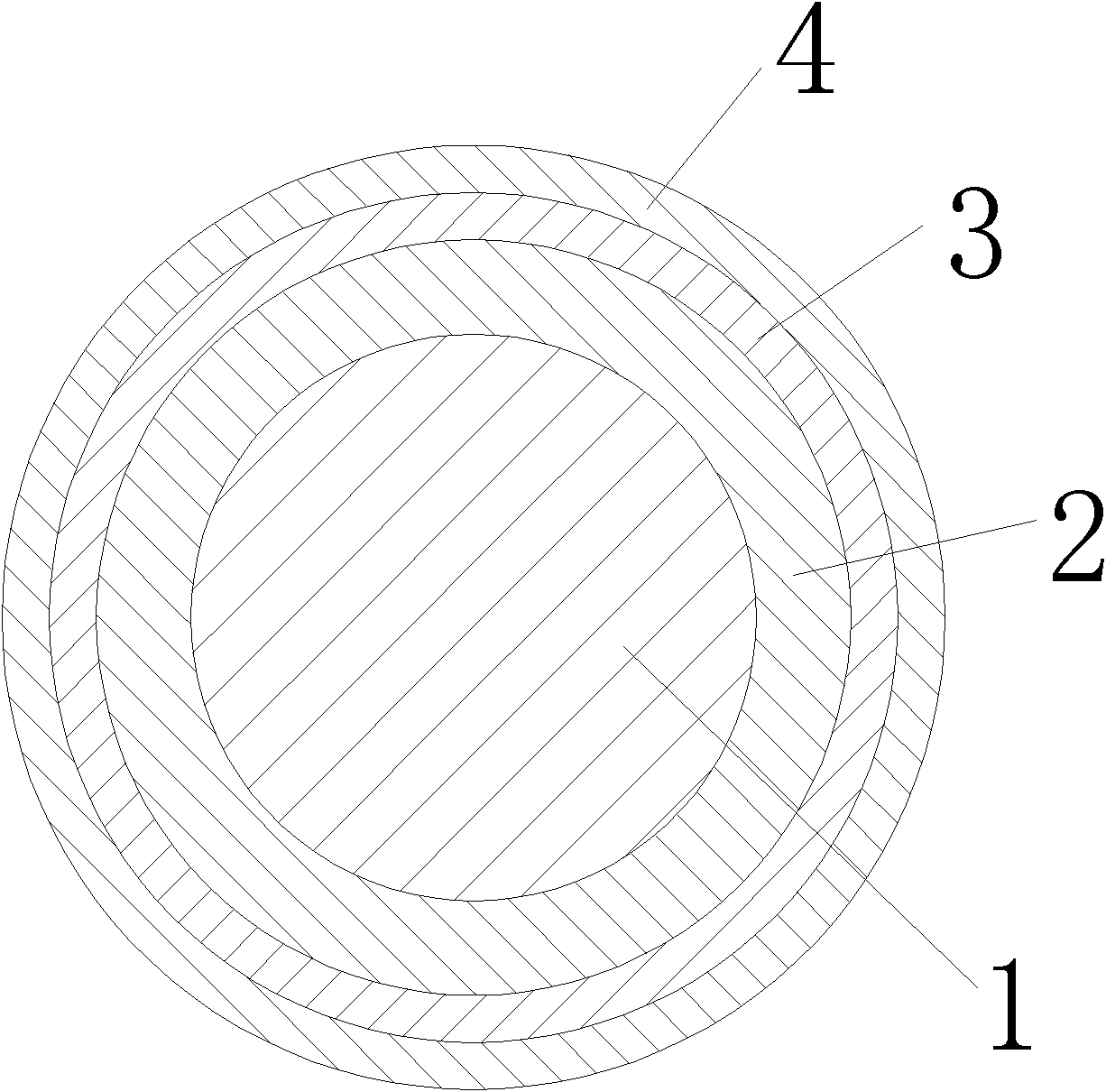 High-temperature-classification three-coating enameled round aluminum wire