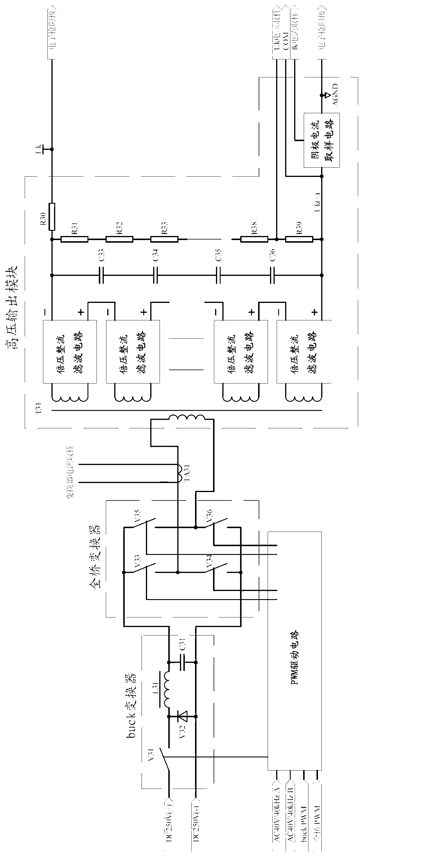 Grid-controlled electron gun digital power supply for medical electron linear accelerator