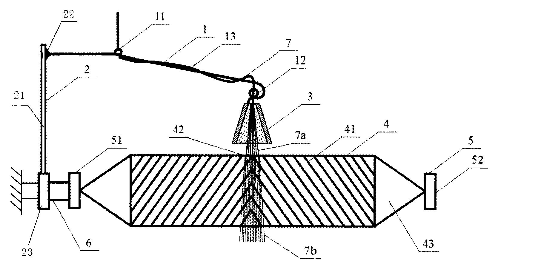 Yarn strip lower supporting type symmetrical splitting yarn expander, method and application of yarn expander