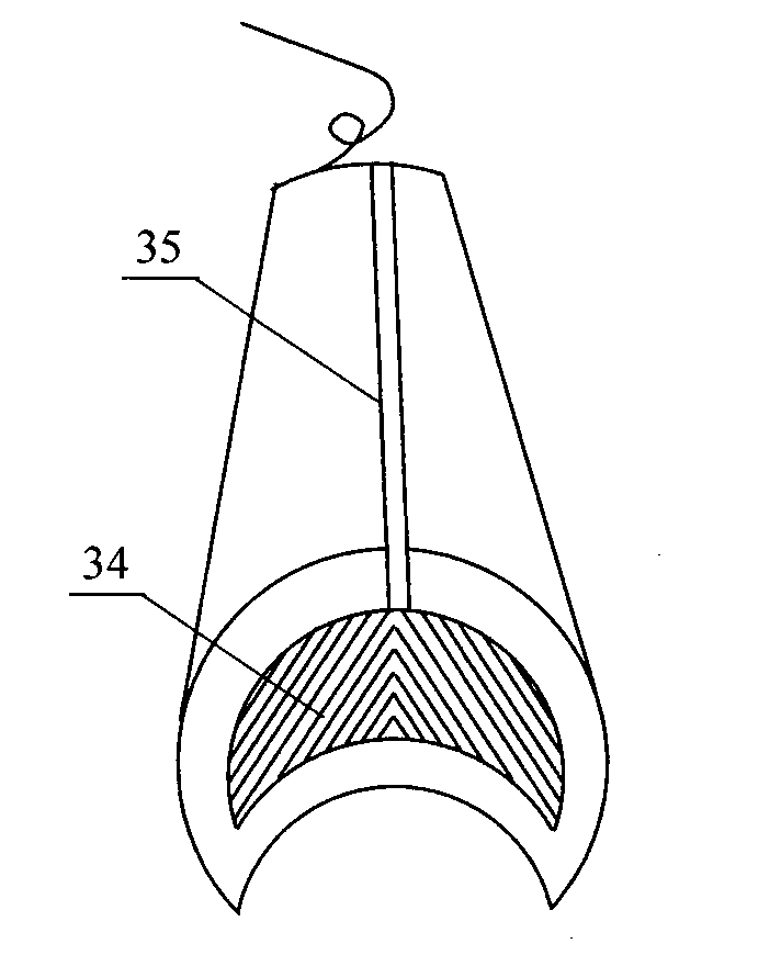 Yarn strip lower supporting type symmetrical splitting yarn expander, method and application of yarn expander