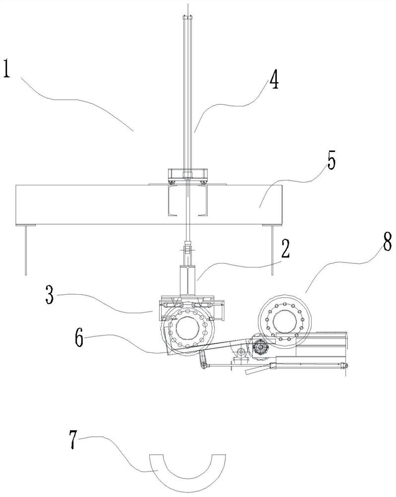 Reinforcement cage hoisting mechanism and reinforcement cage conveying line