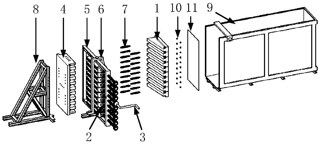 Device and method for lateral pressure test model of layered unloading and non-uniform side shift support