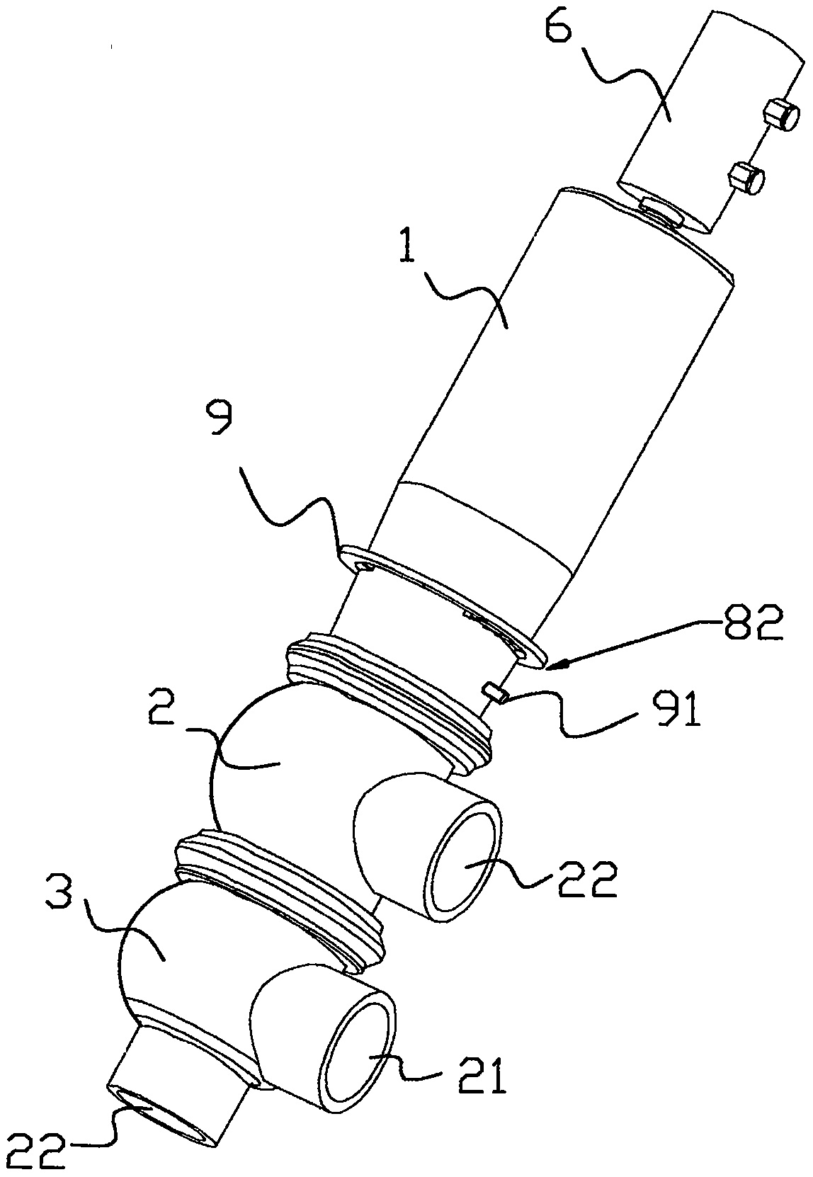 A large flow type pneumatic cut-off reversing valve