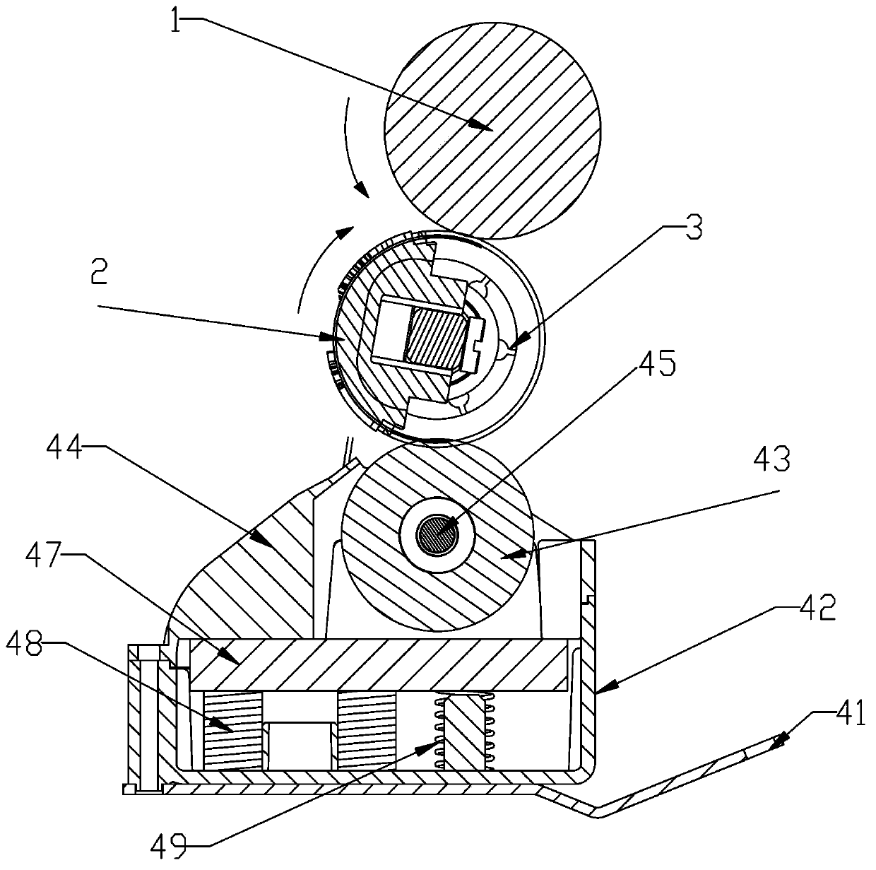 Mechanism for controlling ink of roller stamping machine