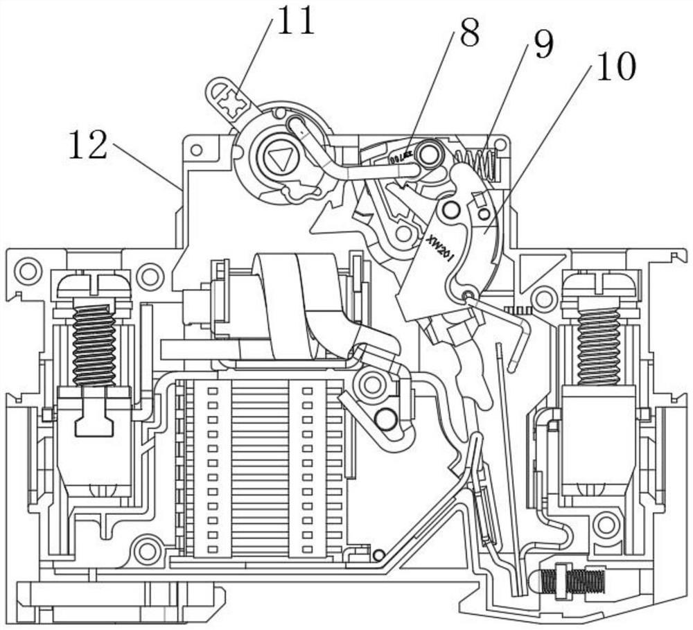 Miniature circuit breaker false closing prevention device