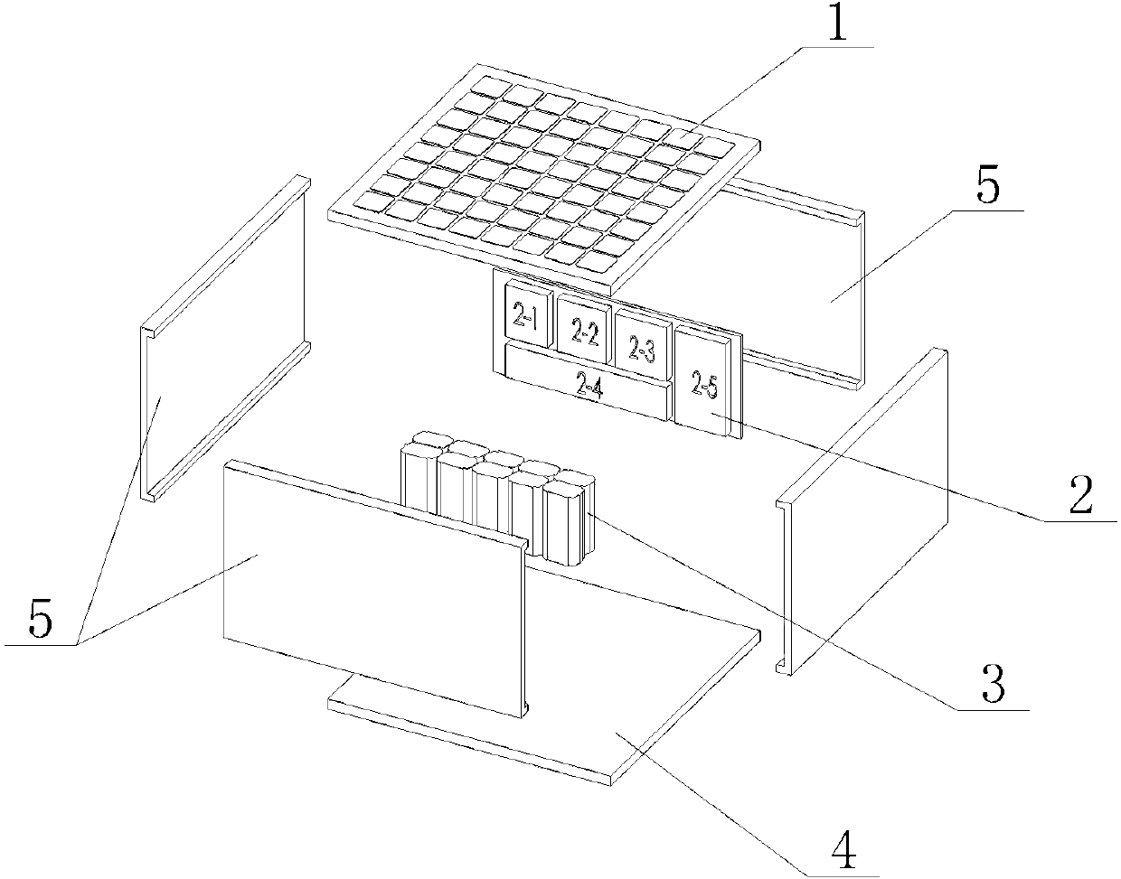 Flat integrated LED lamp capable of generating and storing power