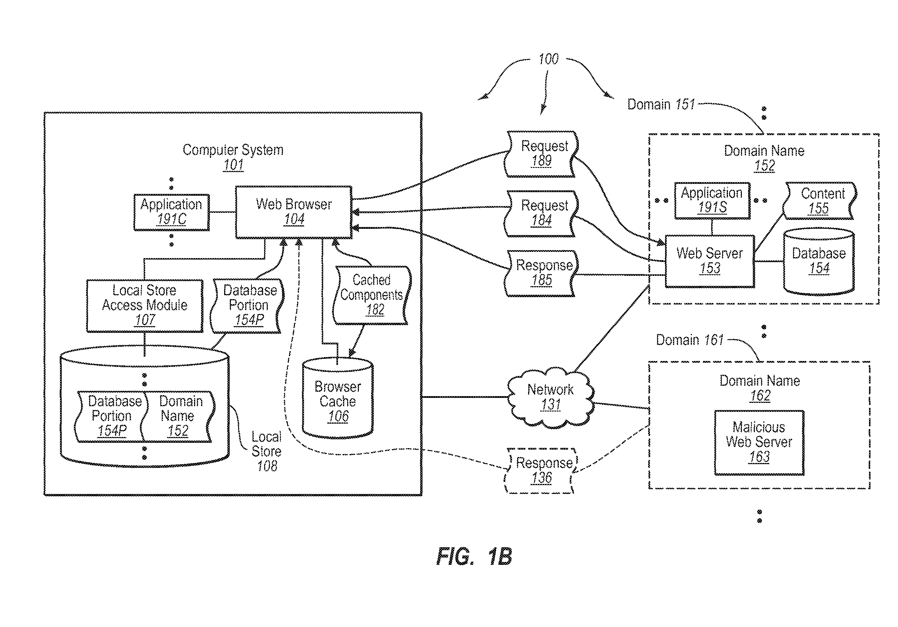 Locally storing web-based database data